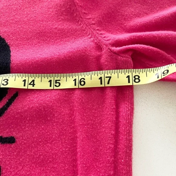 Talbots Fuchsia Lightweight Knit Top 3/4 Sleeve Sz Medium Petite - Picture 5 of 7